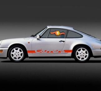 Porsche 911 Carrera strepen zijsticker sticker
