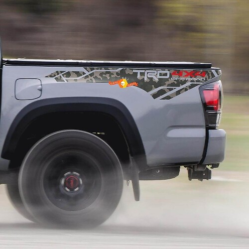 TRD 4x4 Off Road Camouflage Stijl Vinyl Sticker voor Toyota Tacoma 2013-2020