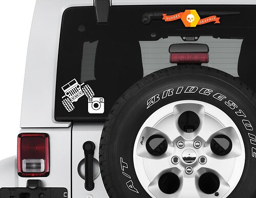 Aangepaste Instagram-naam achterruit vinylsticker voor Jeep Wrangler