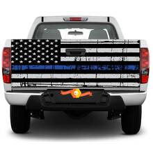 USA-vlag Blauwe Lijn Achterruit- of Achterklep Vinylsticker voor Pick-up Trucks SUV's_2