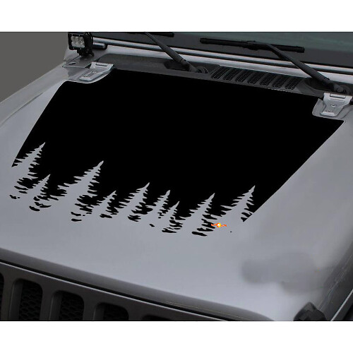 Forest Motorkap Vinyl Sticker voor Jeep Gladiator & Wrangler