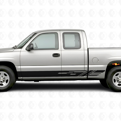 Diagonaal Gleuf Deur- & Rockerpaneel Vinyl Strepen voor Chevrolet Silverado 1500 GMT800 1999-2007