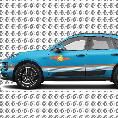 Porsche Macan Macan GTS Macan Turbo Zijkstrepen Decal Sticker 2014–heden 9157