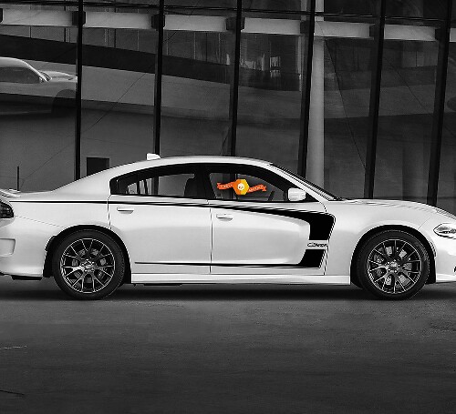 Dodge Charger C Stripe Hemi RT 345 Decal Sticker Complete Graphics Kit past op modellen 2011-2020
