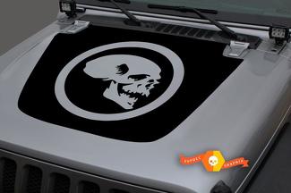 Jeep 2018-2021 Gladiator JT Wrangler JL JLU Hood Skull Vinyl Decal Sticker Graphic
