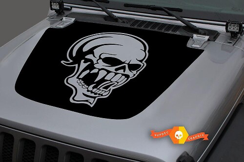 Vampier Schedel Blackout Kap Vinyl Sticker voor Jeep Wrangler en Gladiator