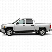 Mountain Range Deur- & Rokerpanelen Vinyl Strepen voor Chevrolet Silverado 1500 GMT900 2007-2013_2