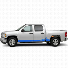 Mountain Range Deur- & Rokerpanelen Vinyl Strepen voor Chevrolet Silverado 1500 GMT900 2007-2013_5