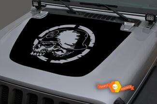 Jeep 2018-2021 Gladiator Wrangler JL JLU JT Hood oorlog Metal Mulisha Vinyl Decal Sticker Graphic
