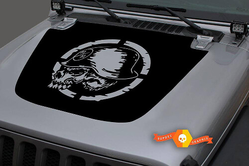 Metal Mulisha Skull motorkap vinylsticker voor Jeep Gladiator Wrangler