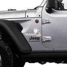 Gladiator met op maat gemaakte tekst spatbord vinyl decal set voor Jeep Wrangler Gladiator_2