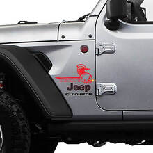 Gladiator met op maat gemaakte tekst spatbord vinyl decal set voor Jeep Wrangler Gladiator_3