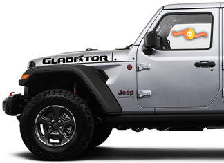 Paar Jeep Hood Gladiator 2020 JT Vinyl Graphics decals sticker
