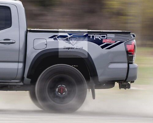 TRD Off Road USA-vlag Vinyl Stickers voor de Zijwand van Toyota Tacoma Tundra