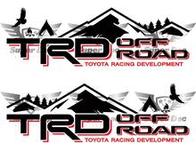 TRD 4x4 PRO Sport Off Road Camp Edition Mountains Forest Side Vinyl Stickers Sticker geschikt voor Tacoma Tundra 4Runner #2
 2