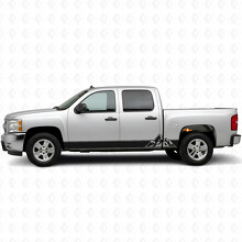 Gelaagde Pieken Deur- & Rocker Paneel Vinyl Strepen voor Chevrolet Silverado 1500 GMT900 2007-2013_2