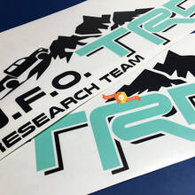 Paar TRD UFO -onderzoeksteam Side Vinyl -stickers Stickers voor Toyota Tacoma 2 kleuren
 2
