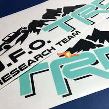 TRD-stijl U.F.O. Research Team Bedside vinyl decal sticker voor Toyota Tacoma_2