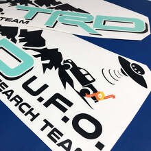 TRD-stijl U.F.O. Research Team Bedside vinyl decal sticker voor Toyota Tacoma_3