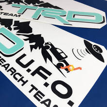 Set zijkant vinylstickers TRD-stijl U.F.O. Research Team voor Toyota Tacoma_3