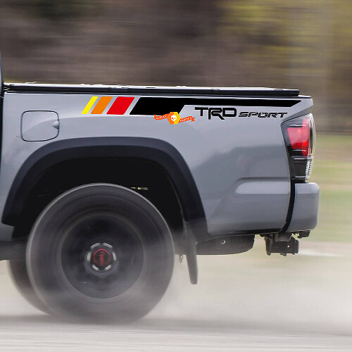 Paar TRD Sport PRO Off Road Vintage strepen voor Tacoma Side Vinyl Stickers Sticker geschikt voor Toyota Tacoma 2005-2020
