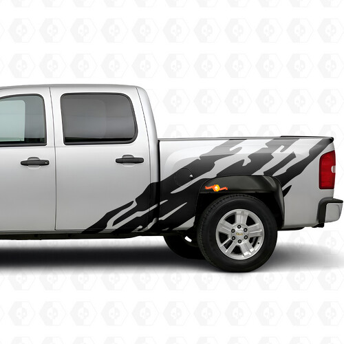 Getande Zijstrips 13409 Zijvinylsticker voor Chevrolet Silverado 1500 GMT900 2007-2013