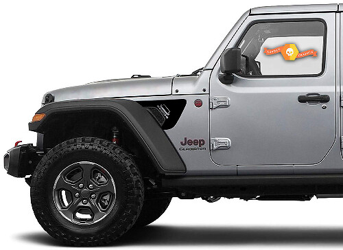 Jeep Grill Style Spatbord Vent Stickerset voor Jeep Wrangler & Gladiator
