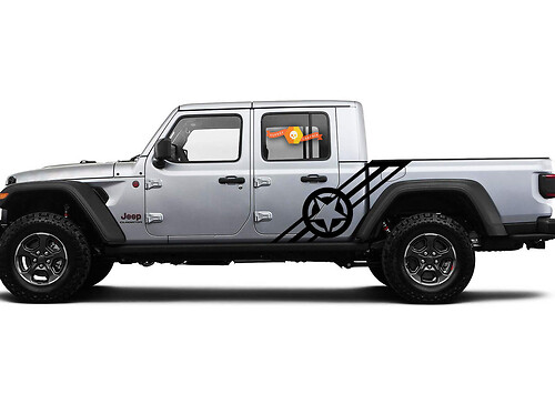 Navy Army USA Stars Zijklep Vinyl Decal Sticker voor Jeep Gladiator