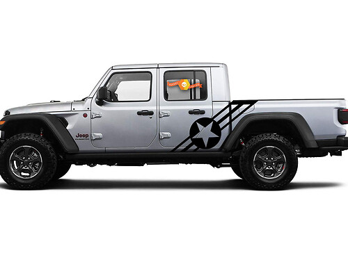 Navy Army USA Ster Zij Vinyl Decal Sticker voor Jeep Gladiator