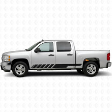 Schuine Racing Deur- & Rocker Panel Vinyl Strepen voor Chevrolet Silverado 1500 GMT900 2007-2013_2