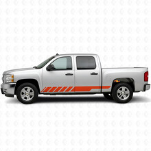 Schuine Racing Deur- & Rocker Panel Vinyl Strepen voor Chevrolet Silverado 1500 GMT900 2007-2013_4