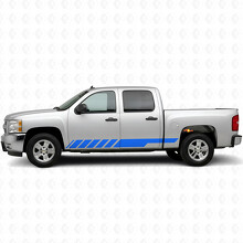 Schuine Racing Deur- & Rocker Panel Vinyl Strepen voor Chevrolet Silverado 1500 GMT900 2007-2013_5
