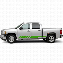Schuine Racing Deur- & Rocker Panel Vinyl Strepen voor Chevrolet Silverado 1500 GMT900 2007-2013_6