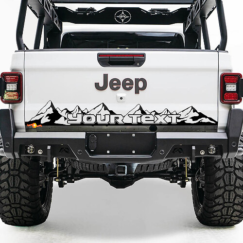 Bed achterklep Jeep Wrangler JL JLU jls jts Gladiator Rubicon Mountains Vinyl Sticker sticker voor 2018-2021
