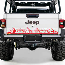 Aangepaste tekst bergstijl achterklep vinylsticker voor Jeep Gladiator JT_3