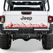 Bed achterklep Jeep Wrangler JL JLU jls jts Gladiator Rubicon Mountains Vinyl Sticker sticker voor 2018-2021
 3