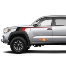 Toyota TRD oude stijl Tacoma Monochrome stijl grijze schaduwen Grafische zijsticker sticker streep sticker sticker
 2