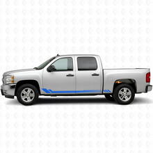 Honeycomb Deur- & Rocker Paneel Vinyl Strepen voor Chevrolet Silverado 1500 GMT900 2007-2013_5