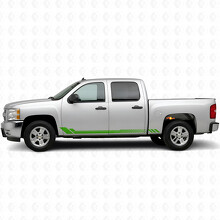 Honeycomb Deur- & Rocker Paneel Vinyl Strepen voor Chevrolet Silverado 1500 GMT900 2007-2013_6