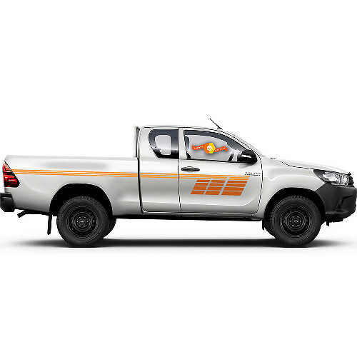 Vintage Classic Gold 2 kleuren strepen voor Tacoma Side Vinyl Stickers Decal geschikt voor Toyota Hilux Tacoma Tundra
