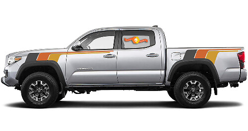 Vintage Race Strepen Zij Vinyl Decal Sticker voor Toyota Tacoma 2015-2023