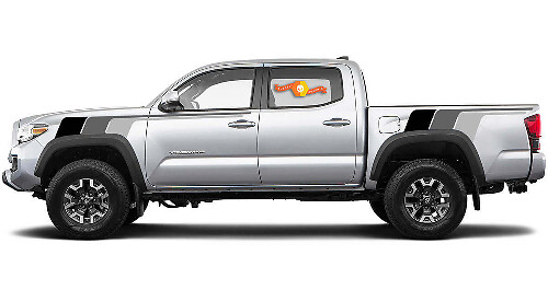 Retro monochrome stijl strepen zij vinyl decal sticker voor Toyota Tacoma