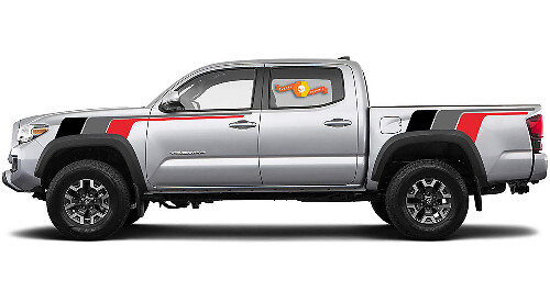 Retro Stijl Strepen Zij Vinyl Decal Sticker voor Toyota Tacoma 2004-2015