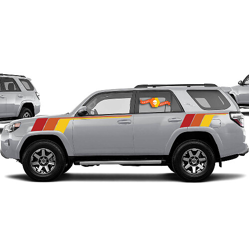 Retro zijkantstreep vinyl decalset voor Toyota 4Runner