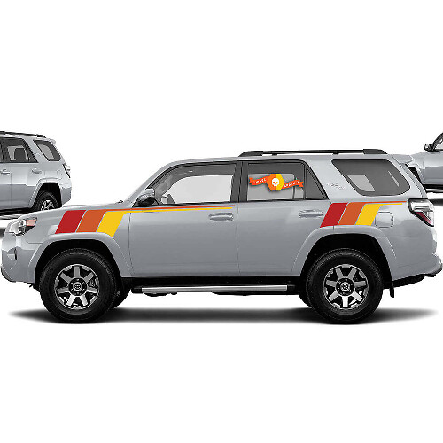 Retro zijstrepen vinyl decal kit voor Toyota 4Runner