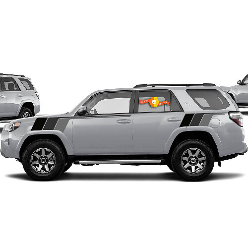 Retro monochrome stijl strepen zij vinyl decal sticker voor Toyota 4Runner