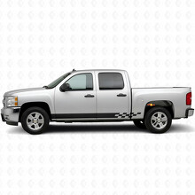Geblokte Lightning Deur- en Dorpel Vinyl Strepen voor Chevrolet Silverado 1500 GMT900 2007-2013_2