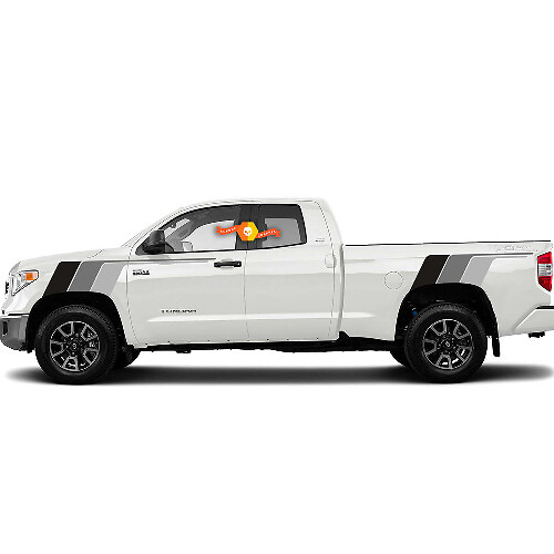 Retro monochrome stijl strepen zij vinyl decal sticker voor Toyota Tundra