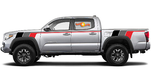 Retro Stijl Racing Strepen Zij Vinyl Decal Sticker voor Toyota Tacoma
