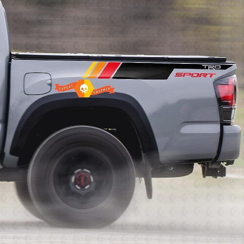 TRD Sport Vintage Strepen Vinyl Sticker voor Toyota Tacoma 2005-2020